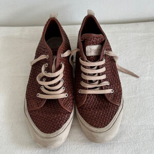 Drago Men's Brown Woven Sneakers, Size 40